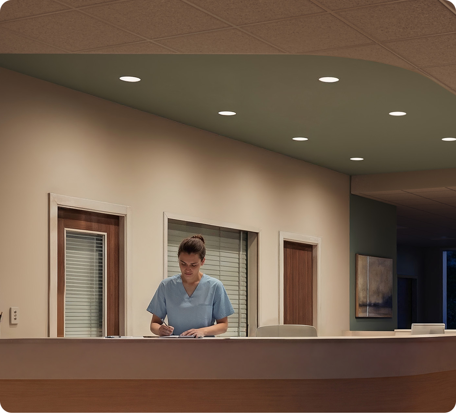 <span class="font-inter font-[400]">Restore™</span> <span class="font-besley font-[400]">downlight</span> - frame 1