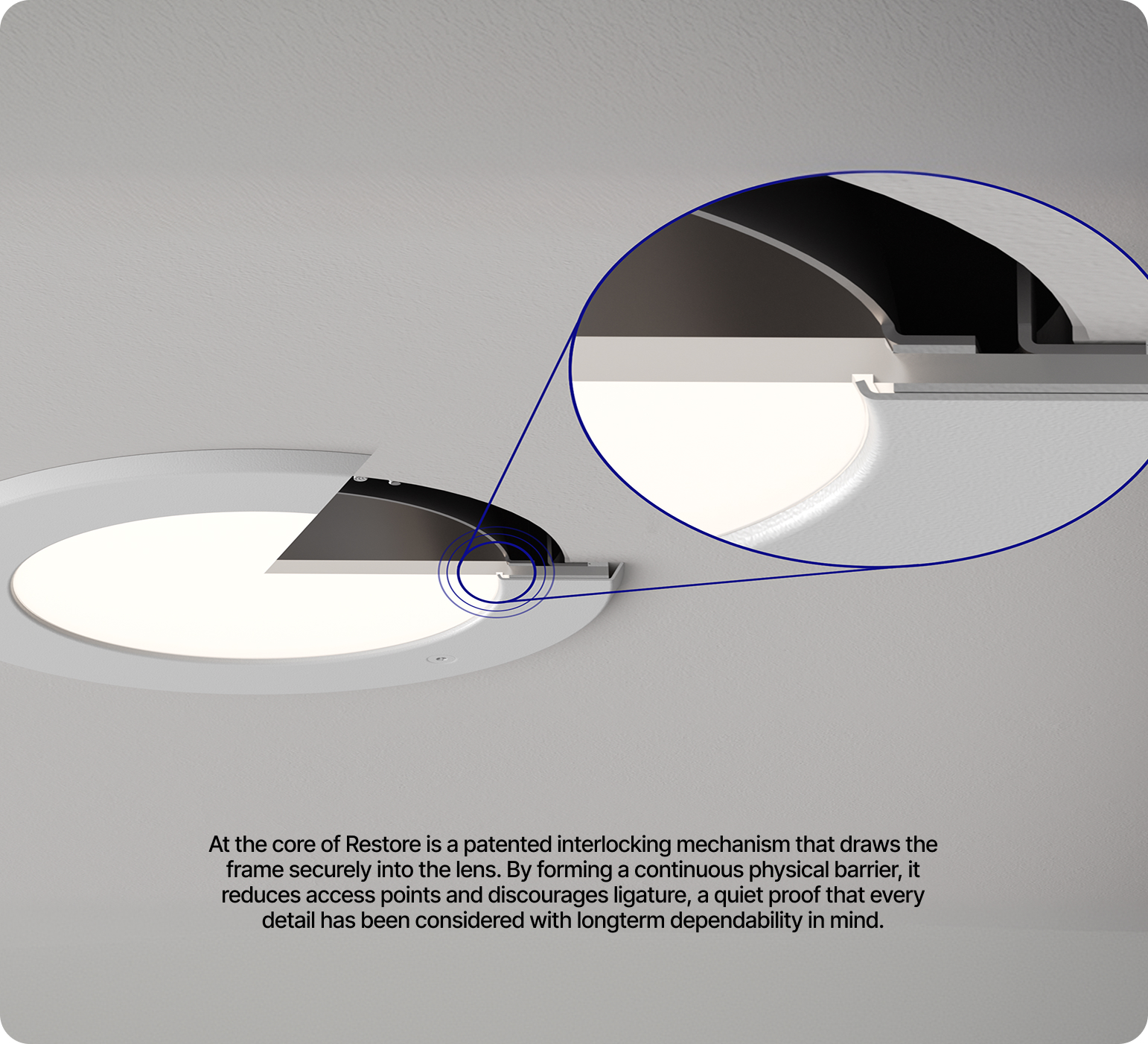 <span class="font-inter font-[400]">Restore™</span> <span class="font-besley font-[400]">downlight</span> - frame 2